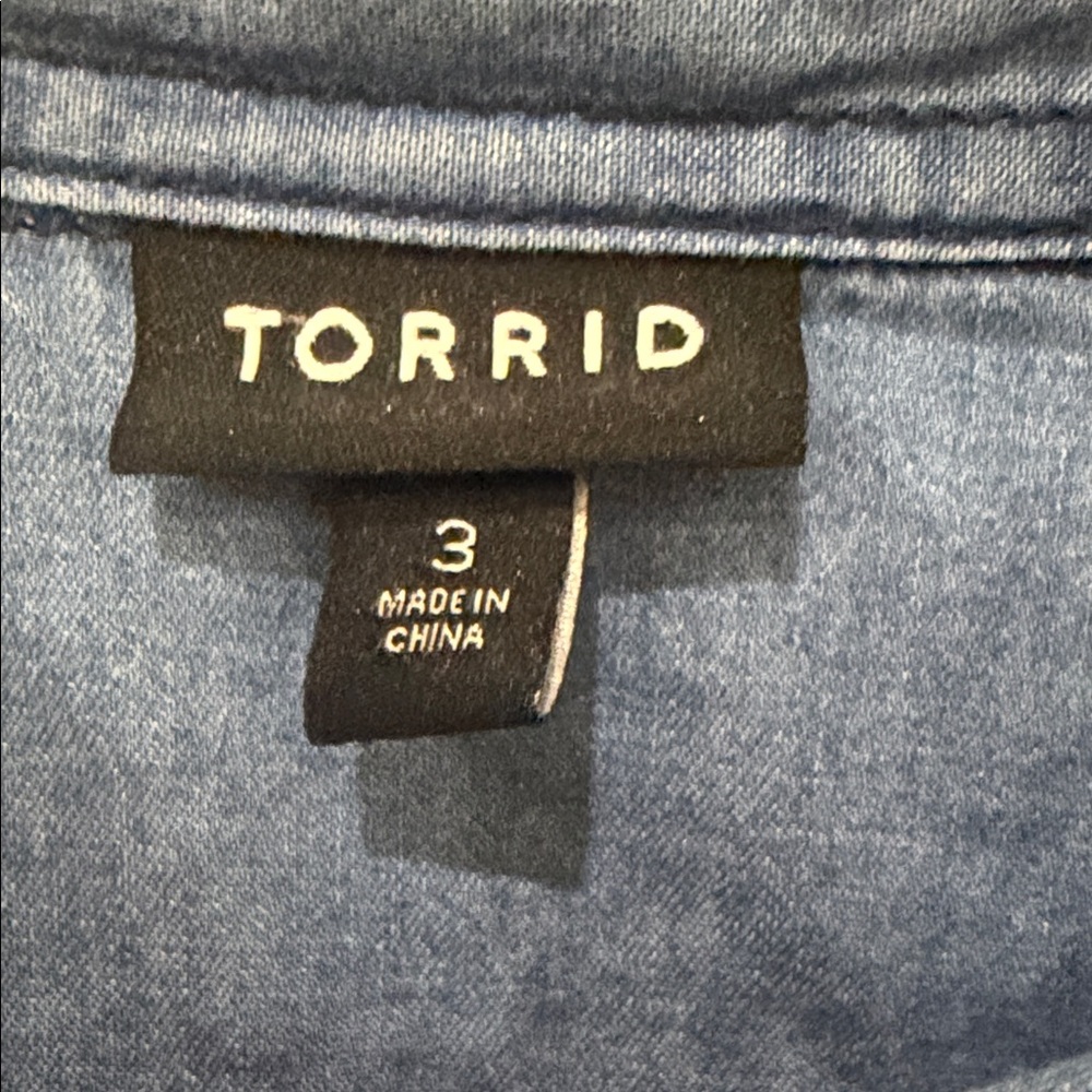 Torrid Classic Blue Denim Shirt - Picture 2 of 3